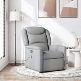 vidaXL Masažni naslonjač od tkanine svjetlosivi | shoptok.hr