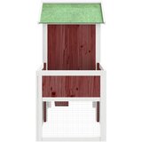  Kavez za zečeve boja kave 170 x 63 x 113 cm od masivne borovine | Eponuda.com