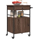  Kuhinjska kolica boja hrasta 56x43x89,5 cm konstruirano drvo | shoptok.hr