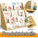 CVASNF bambusovo stojalo za razglednice z 4 nivoji | Shoptok.si
