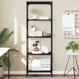 vidaXL Regal za knjige s 5 razina crni 59x35x171 cm konstruirano drvo Cijene