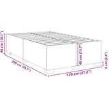  Okvir kreveta bez madraca svjetlosivi 120 x 200 cm baršunasti | shoptok.hr