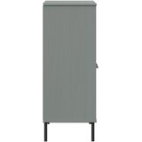 vidaXL Knjižna omara z nogami siva 90x35x90,5 cm trden les OSLO | Shoptok.si