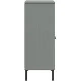 Regal za knjige s metalnim nogama sivi 90x35x90,5 cm drvo OSLO