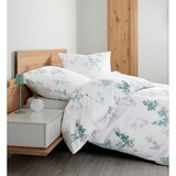 Janine POSTELJNINA 135/200 cm bombažni flanel žadasto zelena | Shoptok.si