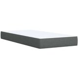 vidaXL Box spring postelja z vzmetnico temno siva 90x200 cm blago | Shoptok.si