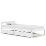 vidaXL okvir za krevet s 2 ladice bijeli 90 x 200 cm masivna borovina Cijene