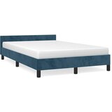  Okvir kreveta bez madraca tamnoplavi 120 x 200 cm baršunasti | shoptok.hr