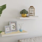 vidaXL plutajuće zidne police 2 kom hrast i bijele 60x23,5x3,8 cm MDF Cijene