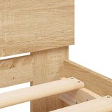 vidaXL Posteljni okvir z vzglavjem sonoma hrast 120x200 cm | Shoptok.si