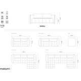 Makamii Narančasta sofa 210 cm Hoku – | shoptok.hr