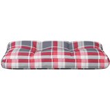  Jastuk za palete crveni karirani 70 x 40 x 12 cm od tkanine | shoptok.hr