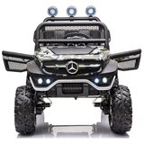 Dečiji auto-jednosed Mercedes Unimog 4x4 sa kožnim sedištima i mekim gumama - maslinasti, BJ 199