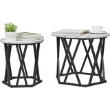  Bocni stol 2 pcs Siva Sonoma Inženjerska drva i čelik | shoptok.hr