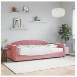 vidaXL Dnevna postelja z vzmetnico roza 100x200 cm žamet Cene