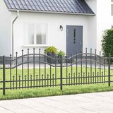vidaXL Vrtna ograda Siva 115 cm Čelik s praškastim premazom | shoptok.hr