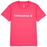 Converse Majice s kratkimi rokavi Glossy Wordmark Rožnata | Shoptok.si