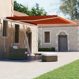 Tenda samostojeća tenda na ručno uvlačenje 450x300cm narančasto-smeđa Cijene