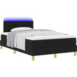 vidaXL Box Spring Krevet s Madracem & LED Crni 120x200 cm Tkanina | shoptok.hr