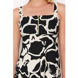 Trendyol Black Printed Thick Strap Zippered Midi Knitted Dress | Shoptok.si