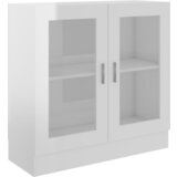 The Living Store vitrina visok sijaj bela 82,5x30,5x80 cm iverna plošča - vitrina, (21503946) | Shoptok.si