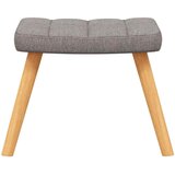  Stolica za ljuljanje s osloncem za noge smeđe-siva od tkanine | shoptok.hr