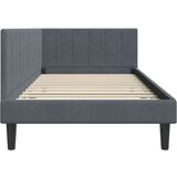  Kutni okvir kreveta Tamno siva 100 cm x 200 cm Baršun | shoptok.hr