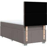 vidaXL Box spring postelja z vzmetnico taupe 80x200 cm blago | Shoptok.si
