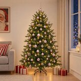  Umjetno božićno drvce s kuglicom 180 cm 300 LED lampica - 180 cm s LED-ima i ružičastim lopticama | shoptok.hr