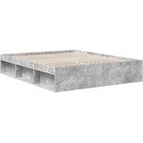  Krevetna konstrukcija Beton 160 x 200 cm Čvrsto borovo drvo | shoptok.hr