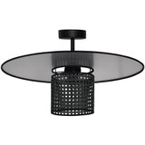  Duolla - Plafonski luster TOKYO RATTAN 1xE27/15W/230V, prečnik 50 cm, crna/srebrna | Eponuda.com