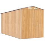  Vrtno spremište svjetlosmeđe 192x440x223 cm pocinčani čelik | Eponuda.com