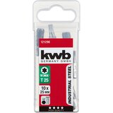 KWB bit T25 25mm Ind. Čelik - 10 kom Torx 1/4" C 6.3 prihvat - TQ 60 Cene