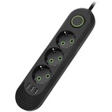Razvodnik sa 3 mesta 2m 1.5mm2+pr. 3xUSB | ePonuda.com