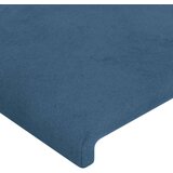  Vzglavje z ušesi temno modra 183x23x118/128 cm žamet | Shoptok.si