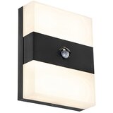 QAZQA Zunanja stenska svetilka črna IP44 z LED z detektorjem gibanja - Dualy Cene