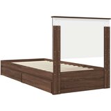  Krevet s od storage Smeđi hrast 90 x 190 cm Konstruirano drvo | shoptok.hr