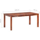 vidaXL blagovaonski stol 180 x 90 x 76 cm od masivnog drva šišama | shoptok.hr