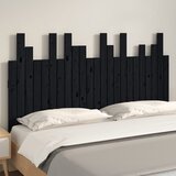  Uzglavlje za krevet Crno 146,5x3x80 cm od masivne borovine | Eponuda.com