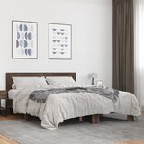 Furnova Posteljni okvir rjav hrast 160x200 cm inženirski les in kovina, (21934223) Cene