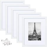 INF Beli PVC okvir za fotografije 15.24x20.32 cm z mat - Komplet 5 kosov, DIY dekor, (5000078740) | Shoptok.si