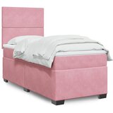 Box spring krevet s madracem ružičasti 100x200 cm baršunasti | shoptok.hr