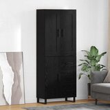 vidaXL Highboard Zidne s ladicama 2 pcs Crni hrast Konstruirano drvo Cijene