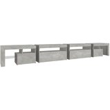 TV ormarić s LED svjetlima siva boja betona 290x36,5x40 cm | shoptok.hr
