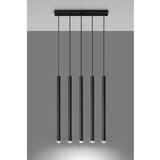 Nice Lamps Črna viseča svetilka Nice Lamp Fideus, dolžina 45 cm | Shoptok.si