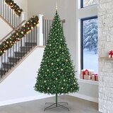 vidaXL Božično drevo z dekorativnimi lučmi Zelena 400 cm PVC | Shoptok.si