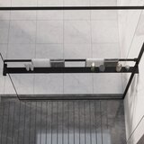 The Living Store Stenska polica za tuš kabino črna 118 cm aluminij - Polica Za Prho, (21487610) | Shoptok.si