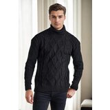 Dewberry 53285 Slim-Fit Fisherman Corded Thick Mens Sweater-BLACK | Shoptok.si