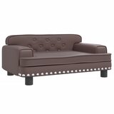 Maison Chic Otroški kavč - Otroški divan - Otroški sedež rjav 70x45x30 cm umetno usnje, (21729585) Cene