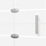 vidaXL Sklopiva pregrada za tuš ESG 100 x 140 cm bijela | shoptok.hr